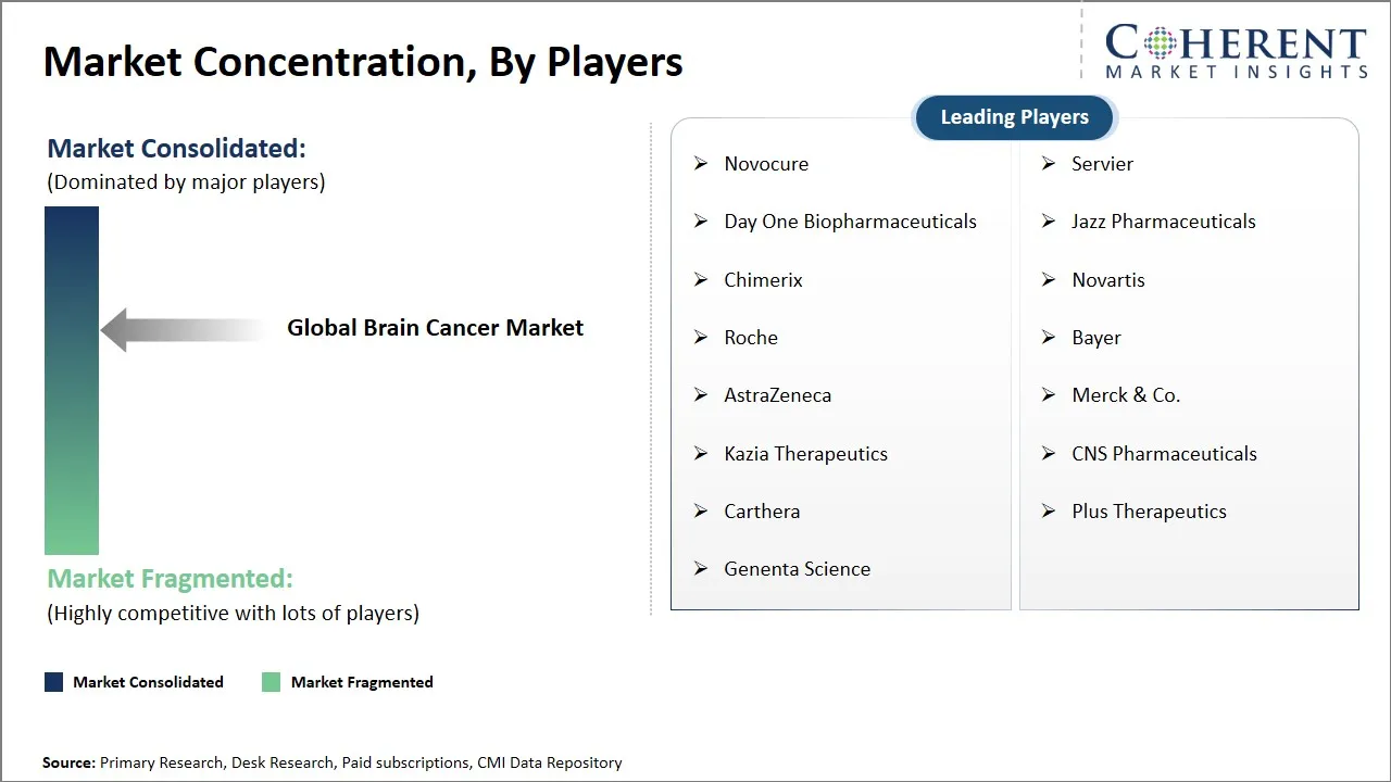 Brain Cancer Market Concentration By Players